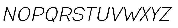 Nexora Hairline Oblique Font UPPERCASE