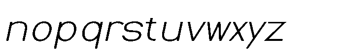 Nexora Hairline Oblique Font LOWERCASE