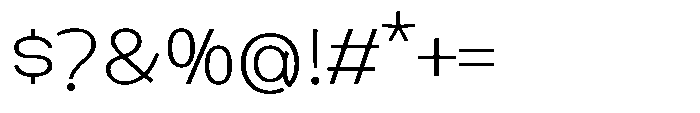 Nexora Hairline Font OTHER CHARS