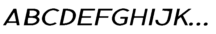 Nexora Light Expanded Oblique Font UPPERCASE