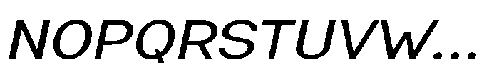 Nexora Light Expanded Oblique Font UPPERCASE
