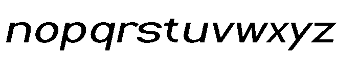 Nexora Light Expanded Oblique Font LOWERCASE
