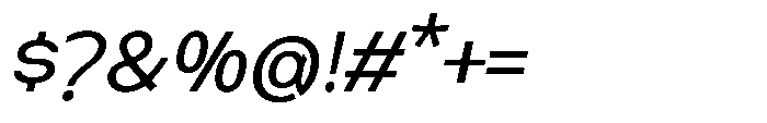 Nexora Light Oblique Font OTHER CHARS