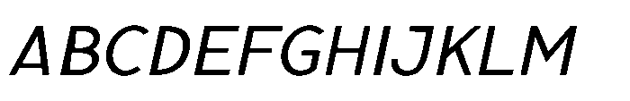 Nexora Light Oblique Font UPPERCASE
