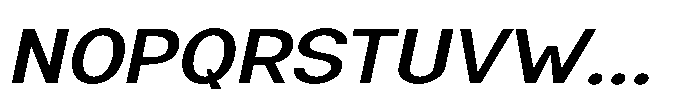 Nexora Medium Expanded Oblique Font UPPERCASE
