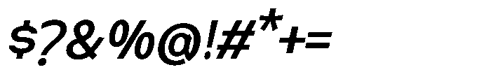 Nexora Medium Oblique Font OTHER CHARS