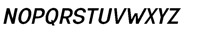 Nexora Medium Oblique Font UPPERCASE