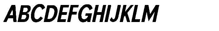Nexora Naura Condensed Oblique Font UPPERCASE