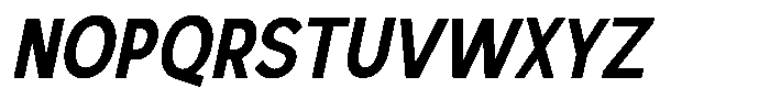 Nexora Naura Condensed Oblique Font UPPERCASE