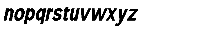 Nexora Naura Condensed Oblique Font LOWERCASE