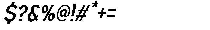Nexora Naura Extra Condensed Oblique Font OTHER CHARS