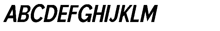 Nexora Naura Extra Condensed Oblique Font UPPERCASE