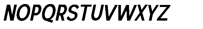 Nexora Naura Extra Condensed Oblique Font UPPERCASE