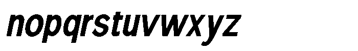 Nexora Naura Extra Condensed Oblique Font LOWERCASE