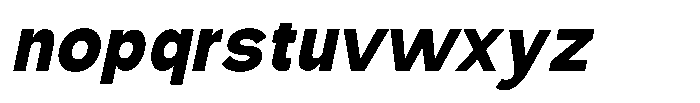 Nexora Naura Nexora Noura Extra Bold Oblique Font LOWERCASE