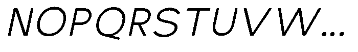Nexora Naura Nexora Noura Extra Light Oblique Font UPPERCASE