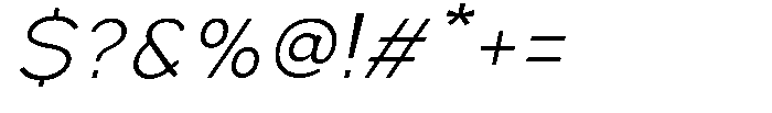 Nexora Naura Nexora Noura Thin Oblique Font OTHER CHARS