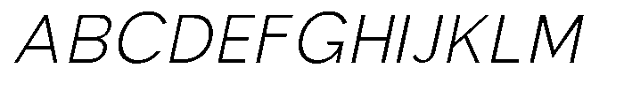 Nexora Naura Nexora Noura Thin Oblique Font UPPERCASE