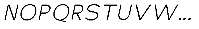 Nexora Naura Nexora Noura Thin Oblique Font UPPERCASE