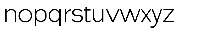 Nexora Naura Nexora Noura Thin Font LOWERCASE