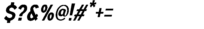 Nexora Naura Semi Condensed Oblique Font OTHER CHARS