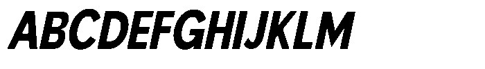 Nexora Naura Semi Condensed Oblique Font UPPERCASE