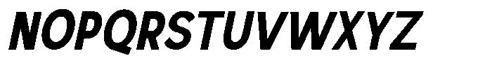 Nexora Naura Semi Condensed Oblique Font UPPERCASE