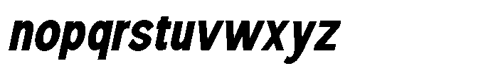 Nexora Naura Semi Condensed Oblique Font LOWERCASE