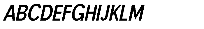 Nexora Naura Ultra Condensed Oblique Font UPPERCASE