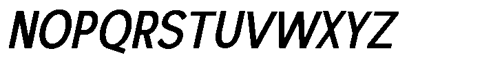Nexora Naura Ultra Condensed Oblique Font UPPERCASE