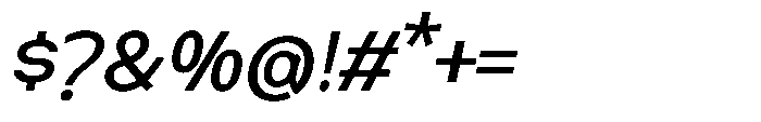 Nexora Oblique Font OTHER CHARS