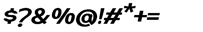 Nexora Semi Bold Expanded Oblique Font OTHER CHARS