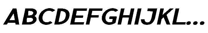 Nexora Semi Bold Expanded Oblique Font UPPERCASE
