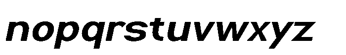 Nexora Semi Bold Expanded Oblique Font LOWERCASE