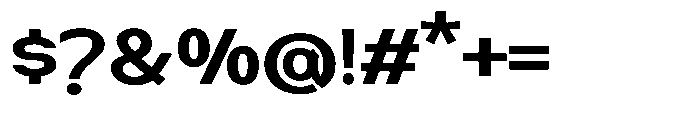 Nexora Semi Bold Expanded Font OTHER CHARS