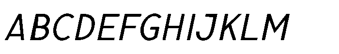 Nexora Semi Condensed Oblique Font UPPERCASE