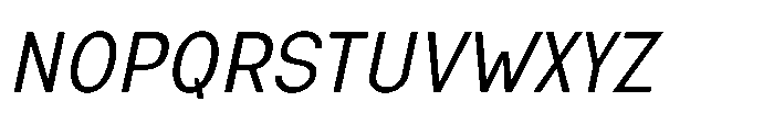 Nexora Semi Condensed Oblique Font UPPERCASE