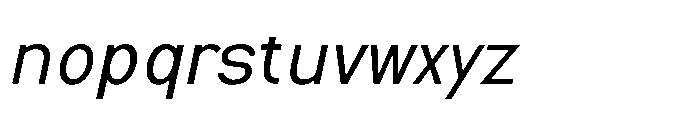 Nexora Semi Condensed Oblique Font LOWERCASE