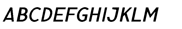 Nexora Semi Expanded Oblique Font UPPERCASE