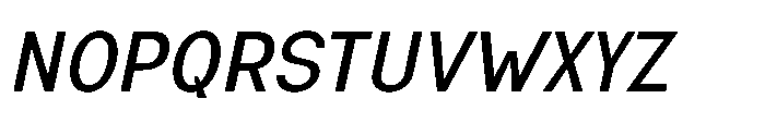 Nexora Semi Expanded Oblique Font UPPERCASE