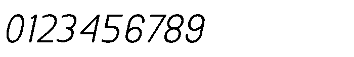 Nexora Thin Condensed Oblique Font OTHER CHARS