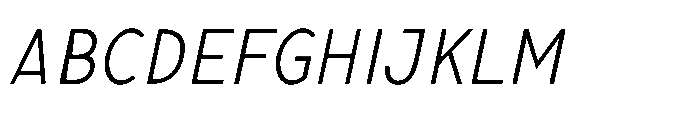 Nexora Thin Condensed Oblique Font UPPERCASE