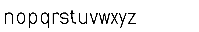 Nexora Thin Condensed Font LOWERCASE