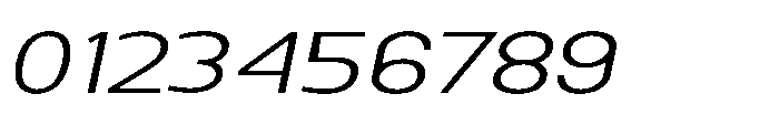 Nexora Thin Expanded Oblique Font OTHER CHARS