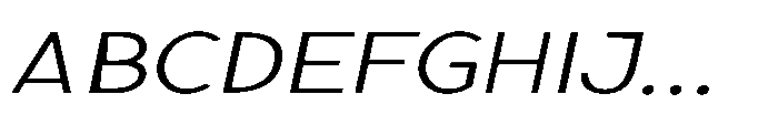 Nexora Thin Expanded Oblique Font UPPERCASE
