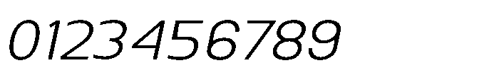Nexora Thin Oblique Font OTHER CHARS