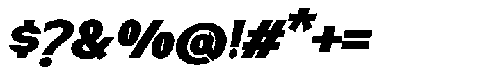Nexora Ultra Expanded Oblique Font OTHER CHARS