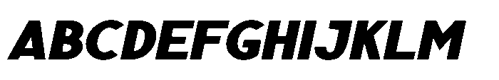 Nexora Ultra Expanded Oblique Font UPPERCASE