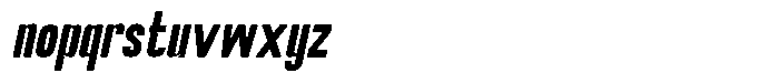 Nextor Oblique Font LOWERCASE