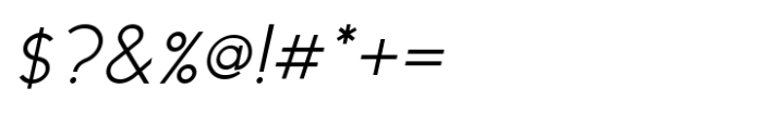 Nexura Italic Font OTHER CHARS